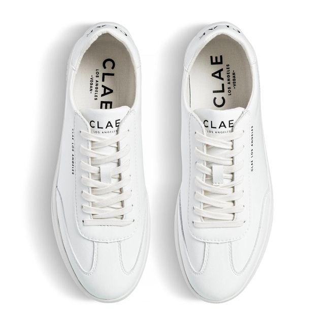 CLAE DEANE VEGAN Shoes Mens USA046-K73 In Triple White Vegan